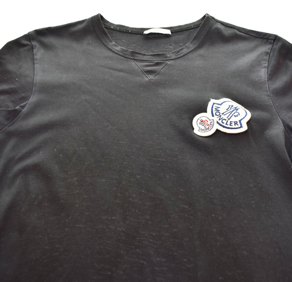 モンクレール MONCLER MAGLIA ﾀﾞﾌﾞﾙﾜｯﾍﾟﾝ Tｼｬﾂ E209180325008390Y Tシャツ ブラック Sサイズ 103MT-2855