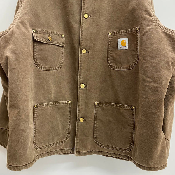 【曜日割引対象外】 カーハート Carhartt 90's ミシガンチョアコート USA製 ジャケット ブラウン XLサイズ 201MT-4783 VB