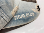 サグクラブ THUG CLUB TC LIFE CAP キャップ デニム ダメージ加工 銃弾 青 7873274266 帽子 メンズ帽子 キャップ ロゴ ブルー 104H-49