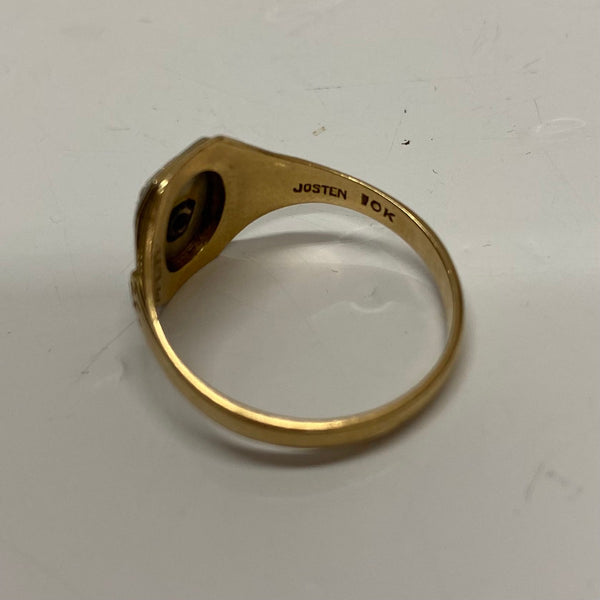 【曜日割引対象外】 【中古】ヴィンテージ vintage 30's JOSTEN カレッジリング 10K 21号 1933年 メンズジュエリー・アクセサリー インディアンジュエリー 指輪・リング ゴールド 201goods-797 VB