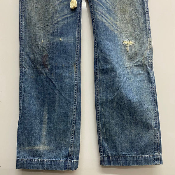 【曜日割引対象外】 ラルフローレン POLO RALPH LAUREN RRL DOUBLE RL デニムワークパンツ ロープ USA製 PP-PM-HS-0054 デニム ブルー 30×32サイズ 201MB-835 VB