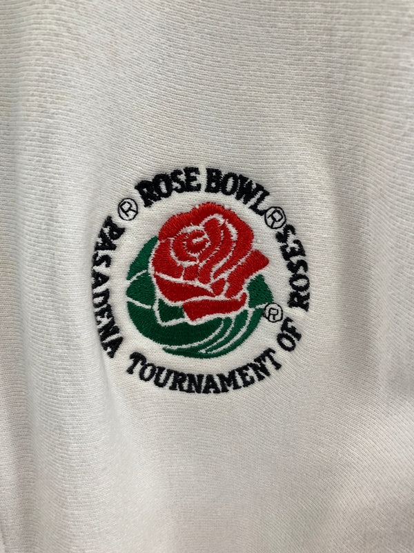 チャンピオン Champion 90s～ ヴィンテージ vintage 刺繍タグ リバースウィーブ REVERSE WEAVE US古着 スナップジャケット ローズボウル ROSE BOWL 白 XL スウェット ホワイト LLサイズ 101MT-3549