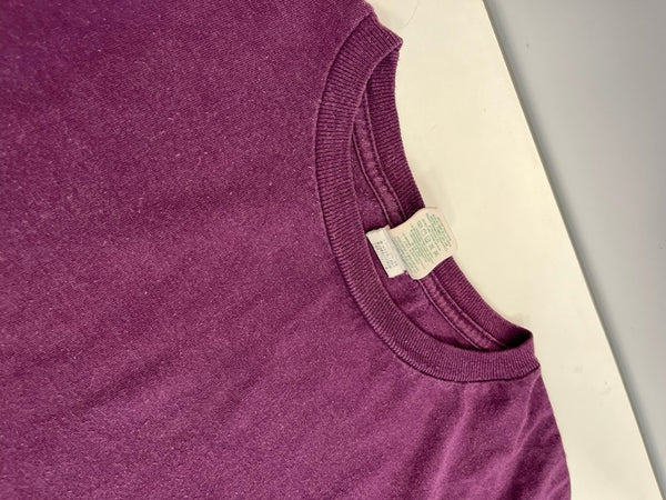 パタゴニア PATAGONIA 90s Vintage ヴィンテージ USA製 Benetical T's Long Sleeve オーバルロゴ 長袖カットソー プリント 紫 XL ロンT パープル LLサイズ 101MT-4695