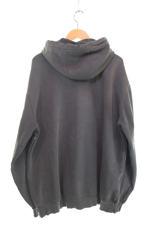 カーハート Carhartt ダメージ加工フーディー ペンキ サンフェード パーカ ブラック LLサイズ 103MT-3349