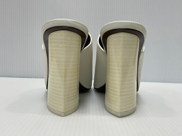 メルセデス カスティロ MERCEDES CASTILLO レザー ミュール レディース靴 サンダル サボ ホワイト 37 23.5cm 601sh-13