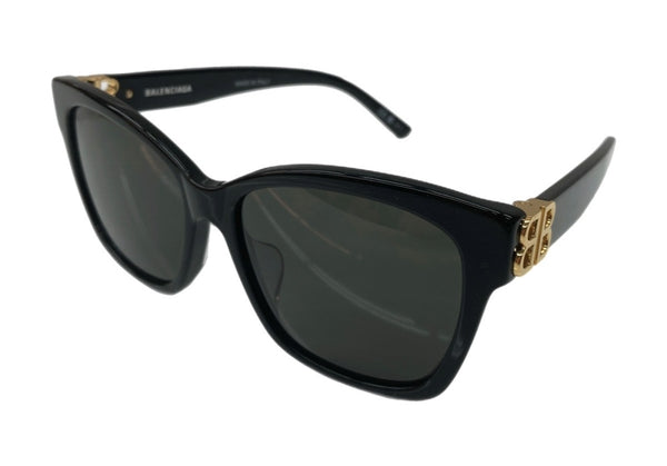 バレンシアガ BALENCIAGA SUNGLASSES サングラス ウェリントン型 アジアンフィット アイウェア 眼鏡 黒 BB0102SA 眼鏡・サングラス サングラス ロゴ ブラック 104G-35