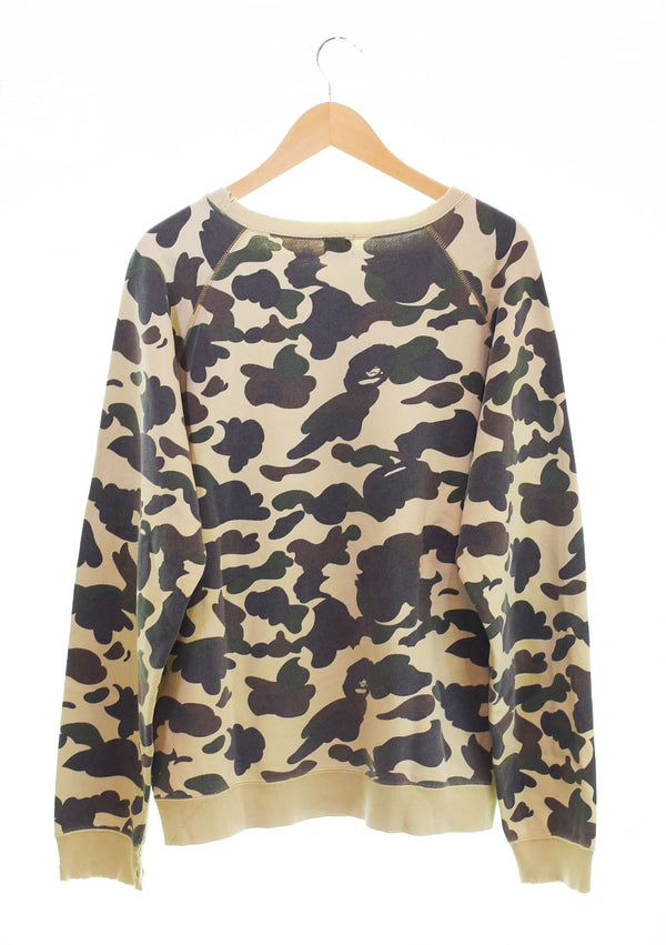 ア ベイシング エイプ A BATHING APE 90s 90's 初期タグ 1st CAMO スウェット ラグラン 猿迷彩 裏原 90年代 ヴィンテージ スウェット マルチカラー Mサイズ 103MT-2576