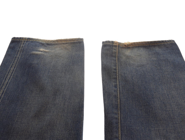 リーバイス Levi's 00s LVC 501 1966年モデル ダブルネーム 日本製復刻 赤耳 Vステッチ 黒カン 66501 デニム ブルー 32/36 103MB-671