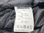 マシス MASSES 22AW MELTON ZIP JKT メルトン ジップアップ フロントジップ ハイネック WOOL ウール 毛 ワッペン 日本製 BLACK 黒 ジャケット ロゴ ブラック Mサイズ 104MT-1952