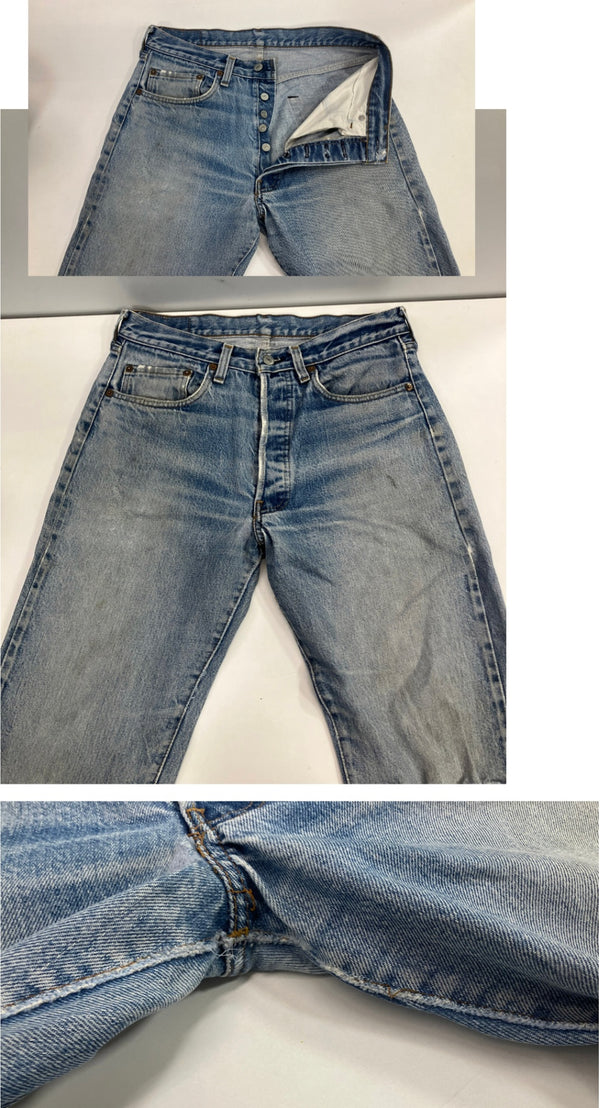 リーバイス Levi's 80's 80年代 501 黒カン 赤耳 ボタン裏524 赤タブサークルR VINTAGE ヴィンテージ デニム ブルー W33L38 101MB-706