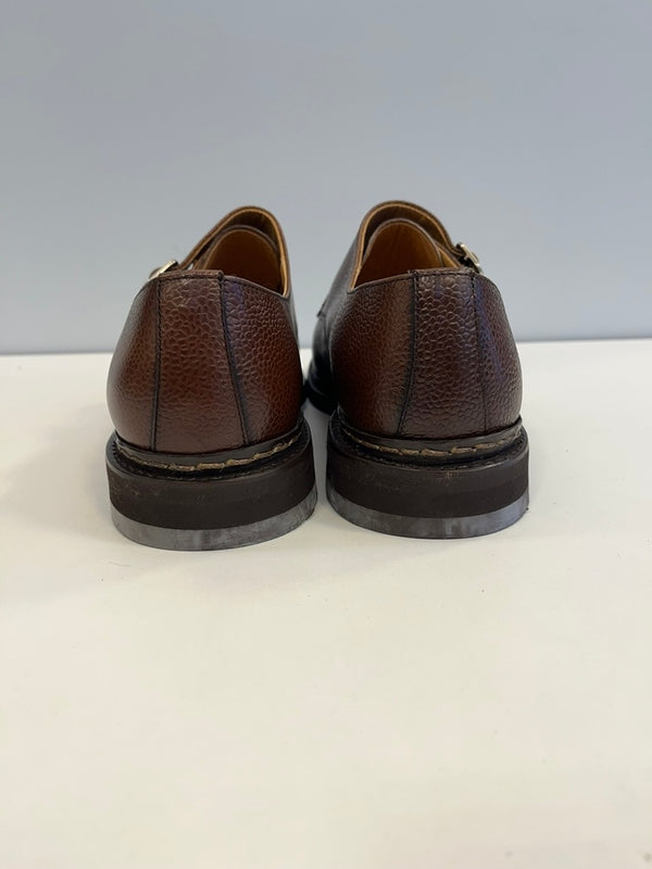 バーウィック Berwick ストレートチップ ダブルモンクストラップシューズ Vibramソール 5245 メンズ靴 ローファー ブラウン サイズ7 101sh-2249