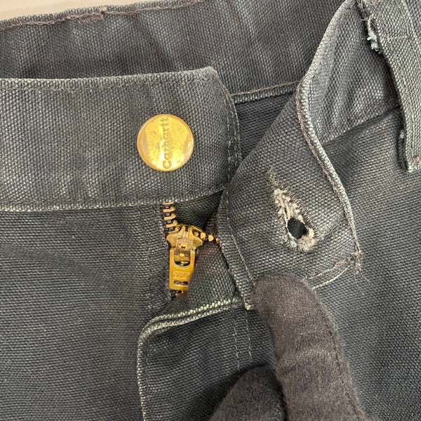 【曜日割引対象外】 カーハート Carhartt 00's ダブルニー ワークパンツ ダック カーゴパンツ ブラック 36×32サイズ 201MB-1191 VB