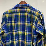 【曜日割引対象外】 ヴィンテージ vintage 40's Manhattan チェックウールシャツ 長袖シャツ ブルー 2サイズ 201MT-4701 VB