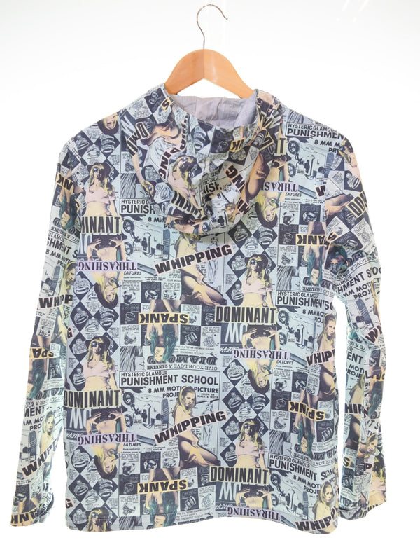 ヒステリックグラマー HYSTERIC GLAMOUR punishment school 総柄フーデッド ナイロンジャケット 0261AB06 ジャケット マルチカラー Sサイズ 103MT-3059
