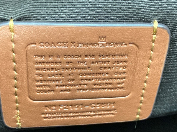 コーチ COACH × バスキア Basquia デンプシーキャリーオール ハンドバッグ トートバッグ ショルダーバッグ チャーム レザー BLACK 黒 F2161-C5661 バッグ レディースバッグ 2way・3wayバッグ ロゴ ブラック 104B-63