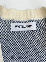 ホワイトランド WHITELAND BLACKBURN ペイズリービッグカーディガン 白 20A-KNL349-WL カーディガン ホワイト フリーサイズ 101MT-4367