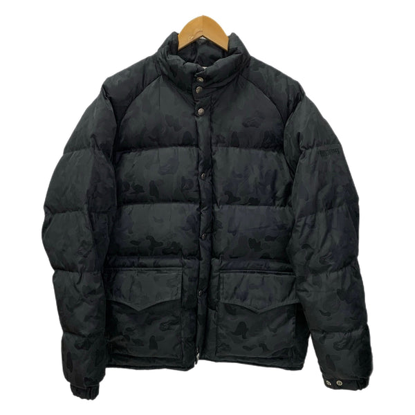 アベイシングエイプ A BATHING APE ダウン ジャケット ブラック Lサイズ 201MT-4849