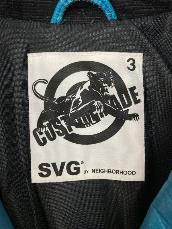 ネイバーフッド NEIGHBORHOOD DOUBLE RIDERS LEATHER JACKET ダブル ライダース レザー ジャケット アウター バイカー SVG ARCHIVES 青 SVG-JK-05 サイズ 3 ジャケット 無地 ブルー 104MT-1057