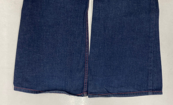 リーバイス Levi's 610 78 BIG E 70s 70年代 フレアパンツ ベルボトム ブーツカット セーラーパンツ マリン 白タブ ボタン裏375 紺 デニム ネイビー W33 L32 104MB-265