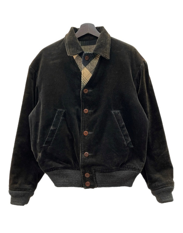 ダブルアールエル RRL 90s 90年代 3つ星タグ リバーシブル ウール コーデュロイ ブルゾン アウター  ジャケット チェック マルチカラー Sサイズ 104MT-2286