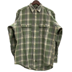 【曜日割引対象外】 ダブルアールエル RRL 90's フランネル ネルシャツ 長袖シャツ グリーン Mサイズ 201MT-4753 VB