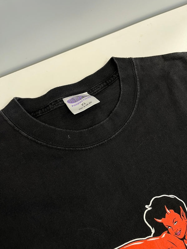 ヴィンテージ vintage 90s 1998 Vintage ヴィンテージ POSTER POP ポスターポップ COOP デビル 黒 US古着 XL Tシャツ ブラック LLサイズ 101MT-4678