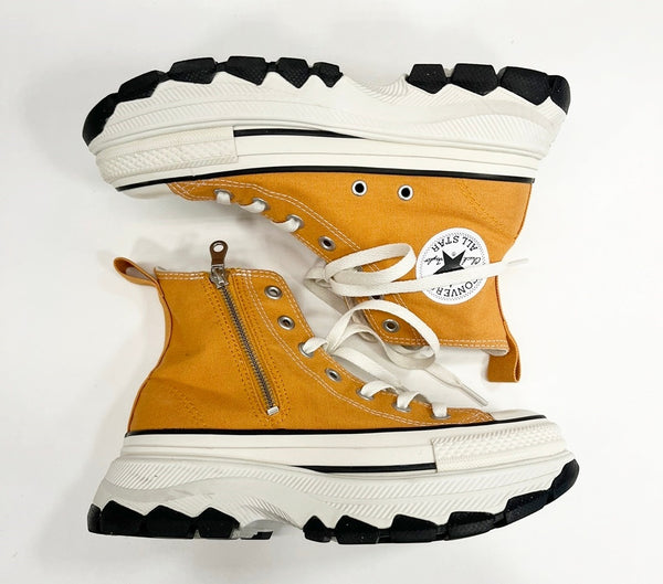 コンバース CONVERSE TREKWAVE Z HI トレックウェーブ 厚底  1SD978 レディース靴 スニーカー オレンジ 24cm 101sh-2139