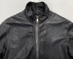 ジョルジオブラット Georgio Brato Sheep Leather Jacket シープ レザー ジャケット ラム 袖リブ ライダース バイカー アウター 黒 5222 サイズ 44 ジャケット 無地 ブラック 104MT-1294