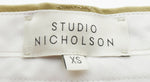 スタジオニコルソン STUDIO NICHOLSON コットンツイル1タックパンツ 51-10-721008 チノパン 無地 ベージュ SSサイズ 103MB-84