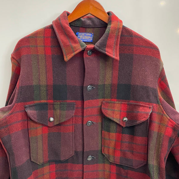 【曜日割引対象外】 ペンドルトン PENDLETON 60's バッファローチェック ウールジャケット ジャケット レッド Mサイズ 201MT-4418 VB