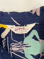 スターオブハリウッド STAR OF HOLLYWOOD DOBBY COTTON OPEN SHIRT SEA CRUISE オープンカラーシャツ SH39319 半袖シャツ ネイビー Mサイズ 101MT-4477