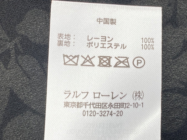 ラルフローレン RalphLauren ポロ POLO 現行タグ カシュクール ラップ ドレス ラップシルエット フレアスリーブ ロング丈 花柄 リボン BEIGE ベージュ系 ブラウン系 211705176001 ワンピース 花・植物 ベージュ SIZE4 104LT-193