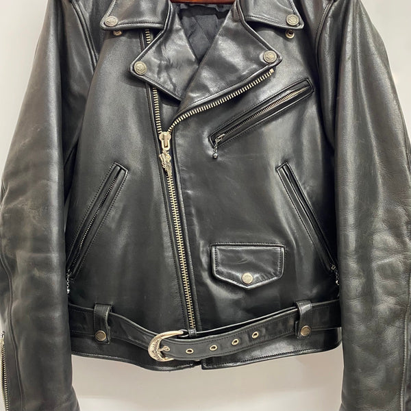 【曜日割引対象外】 ハーレーダビッドソン HARLEY-DAVIDSON レザー ダブルライダースジャケット ジャケット ブラック Mサイズ 201MT-4531 VB