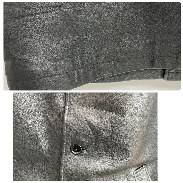 【曜日割引対象外】 ギャップ GAP 90's old gap カーコート レザージャケット コート ブラック Mサイズ 201MT-3807 VB
