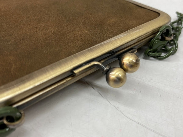 キャピタル KAPITAL SHOULDER POUCH がま口 ショルダー ポーチ チェーン 斜めがけ バッグ 茶 バッグ メンズバッグ ショルダーバッグ・メッセンジャーバッグ 無地 ブラウン 104B-49