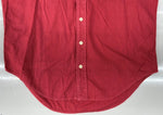 ラルフローレン RalphLauren POLO COUNTRY 90s L/S WORK SHIRT 長袖 ワーク シャツ ボタン ハミルトン社 赤 長袖シャツ 無地 レッド Mサイズ 104MT-2270