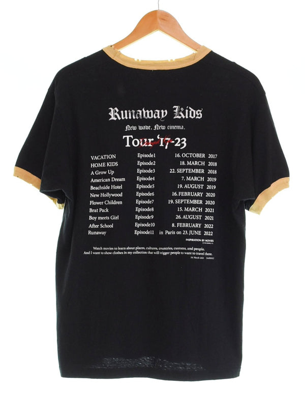 ダイリク DAIRIKU New Trim Tee リンガー Tシャツ Tee 23SS C-4 Tシャツ ブラック Lサイズ 103MT-2547