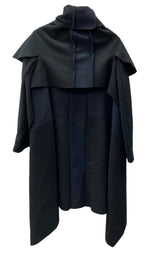 コムデギャルソン COMME des GARCONS 2003年製 オープンフロント オーバーサイズ ビッグシルエット ウール デザインコート 日本製 ユニセックス BLACK 黒 NAVY 紺 GK-C003 コート アシンメトリー ブラック 104LT-175