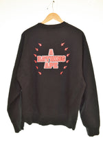 アベイシングエイプ A BATHING APE CRYSTAL STONE RELAXED CREW SWEAT トレーナー クリスタル ストーン ロゴ 001SWH301009X  スウェット ブラック Lサイズ 103MT-3244