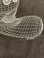 US US古着 90's 90年代 Hanes disneycollege.com MICKEY MOUSE ディズニー バーチャル 3D ミッキーマウス オフィシャル VINTAGE ヴィンテージ Tシャツ ブラック Lサイズ 101MT-4747