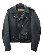 ショット SCHOTT DOUBLE RIDERS JACKET ダブル ライダース ジャケット ONESTAR 牛タグ ジップアップ バイカー アウター 黒 613 サイズ38 ジャケット 無地 ブラック 104MT-2227