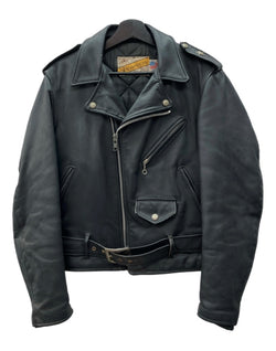 ショット SCHOTT DOUBLE RIDERS JACKET ダブル ライダース ジャケット ONESTAR 牛タグ ジップアップ バイカー アウター 黒 613 サイズ38 ジャケット 無地 ブラック 104MT-2227