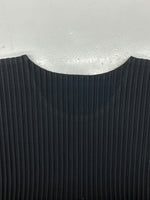 イッセイミヤケ ISSEY MIYAKE HOMME PLISSE オム プリッセ L/S PLEATS プリーツ カットソー 長袖 黒 HP55JK421  サイズ 3 ロンT 無地 ブラック 104MT-1012