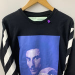 オフホワイト Off-White DIAG BERNINI L/S T-SHIRT OMAB001F18185011 ロンT ブラック Mサイズ 201MT-4803