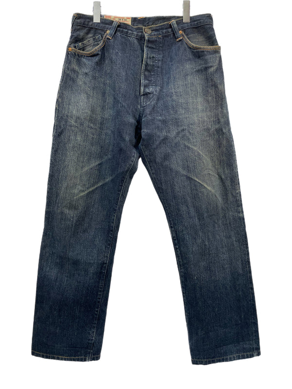 ヤマネ YAMANE カモメ＆ドクチん刺繍 デニム LOT5044 デニム ブルー 34×34 601MB-3