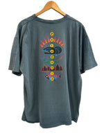 パタゴニア PATAGONIA 90s Vintage ヴィンテージ 雪なしタグ USA製 生態系 絶滅危惧種 プリントTシャツ 半袖カットソー XL Tシャツ グリーン LLサイズ 101MT-4699