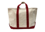 エルエルビーン L.L.Bean BOAT AND TOTE BAG ボート アンド トート バッグ キャンバス かばん 白 赤 バッグ メンズバッグ トートバッグ 刺繍 ホワイト 104B-79