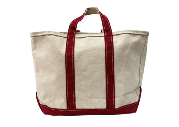 エルエルビーン L.L.Bean BOAT AND TOTE BAG ボート アンド トート バッグ キャンバス かばん 白 赤 バッグ メンズバッグ トートバッグ 刺繍 ホワイト 104B-79