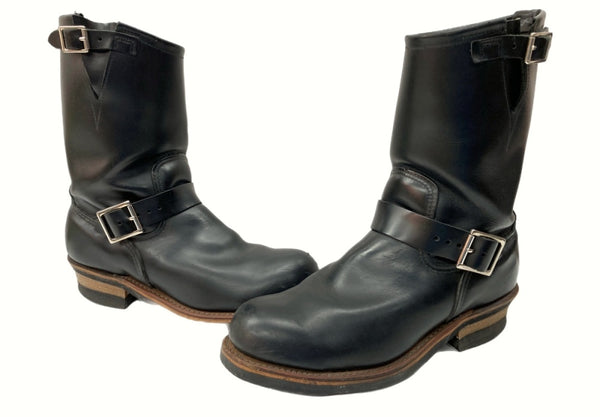 レッドウィング RED WING ENGINEER BOOT エンジニア ブーツ スチールトゥ USA製 黒 2268 メンズ靴 ブーツ エンジニア ブラック 8 1/2D 104-shoes388