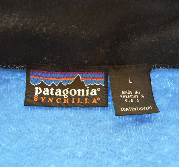 パタゴニア PATAGONIA シンチラ フリース ベスト SYNCHILLA FLEECE VEST USA製 2000年 25182 ベスト ブルー Lサイズ 103MT-2871